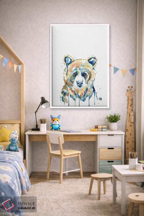 تابلو دکوراتیو خرس پیکابو اثر لیزا وایت هاوس - D1W