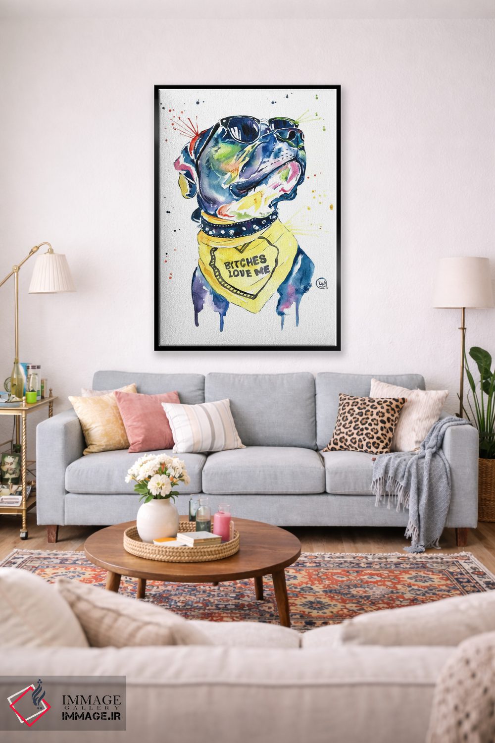 تابلو دکوراتیو عاشق بول اثر لیزا وایت هاوس - D1B