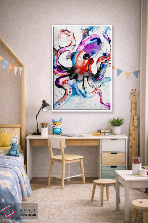 تابلو دکوراتیو اختاپوس اثر لیزا وایت هاوس - D1W