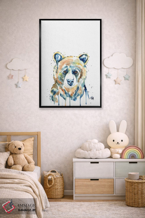 تابلو دکوراتیو خرس پیکابو اثر لیزا وایت هاوس - D6B