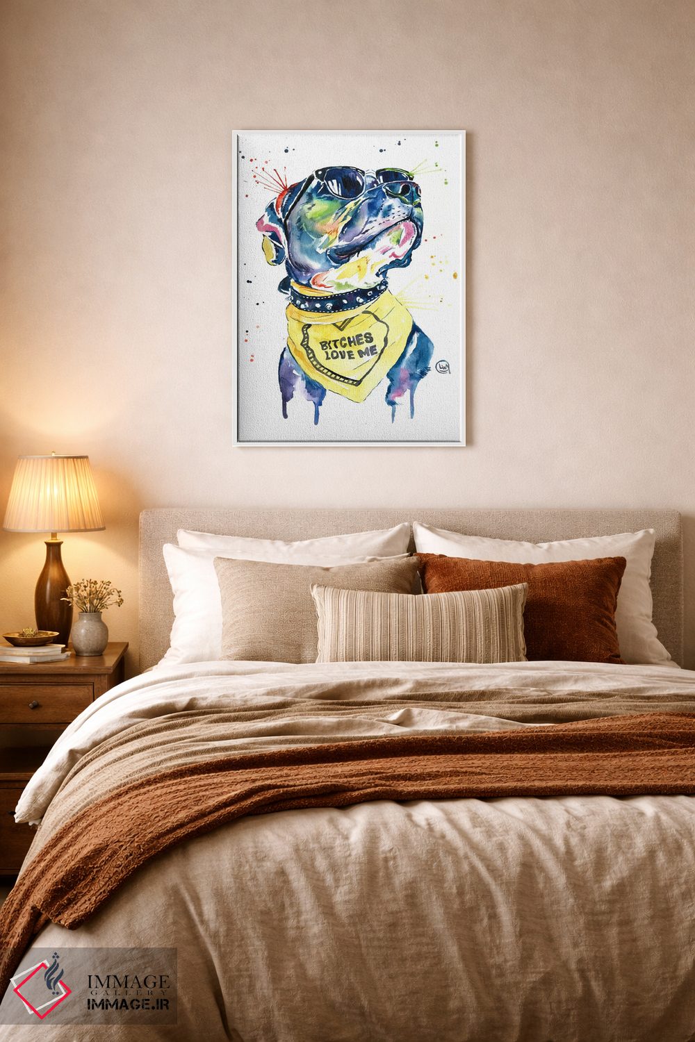 تابلو دکوراتیو عاشق بول اثر لیزا وایت هاوس - D5W