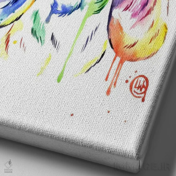 تابلو دکوراتیو سگ باست هاند اثر لیزا وایت هاوس - نمای نزدیک بافت بوم