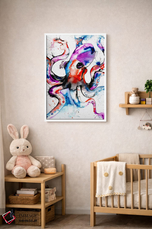 تابلو دکوراتیو اختاپوس اثر لیزا وایت هاوس - D3W