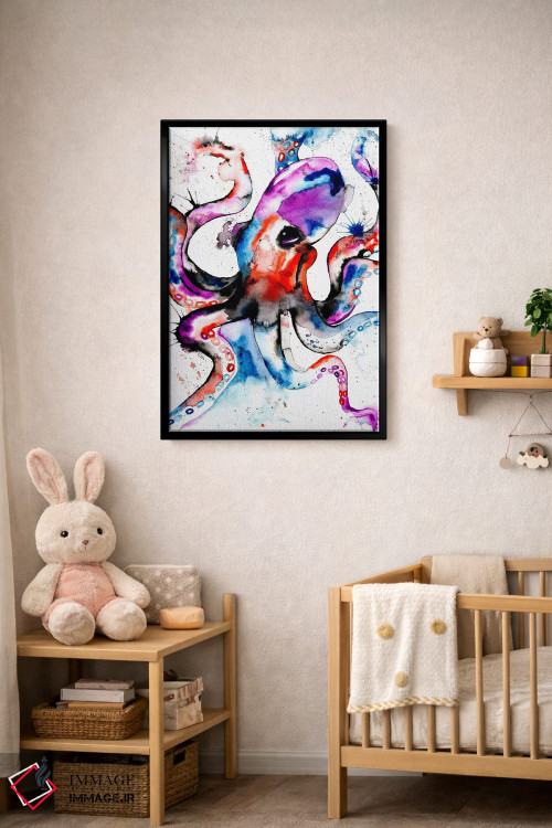 تابلو دکوراتیو اختاپوس اثر لیزا وایت هاوس - D4B