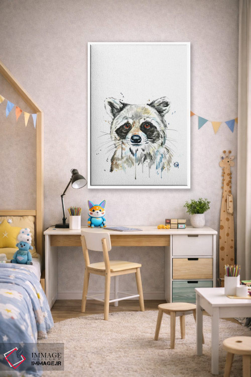 تابلو دکوراتیو راکون پیکابو اثر لیزا وایت هاوس - D1W