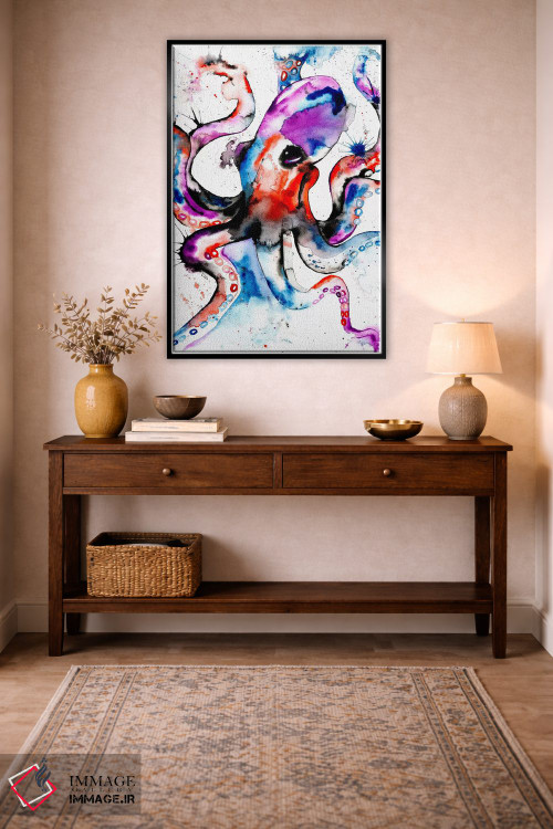 تابلو دکوراتیو اختاپوس اثر لیزا وایت هاوس - D5B