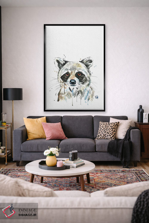 تابلو دکوراتیو راکون پیکابو اثر لیزا وایت هاوس - D2B