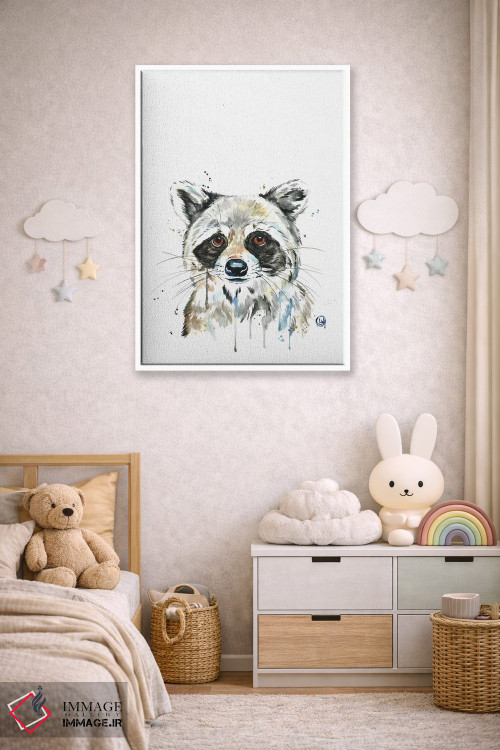 تابلو دکوراتیو راکون پیکابو اثر لیزا وایت هاوس - D4W