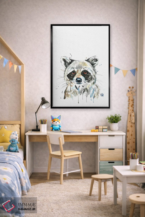 تابلو دکوراتیو راکون پیکابو اثر لیزا وایت هاوس - D3B