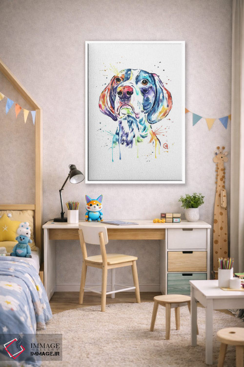 تابلو دکوراتیو سگ اشاره گر اثر لیزا وایت هاوس - D1W