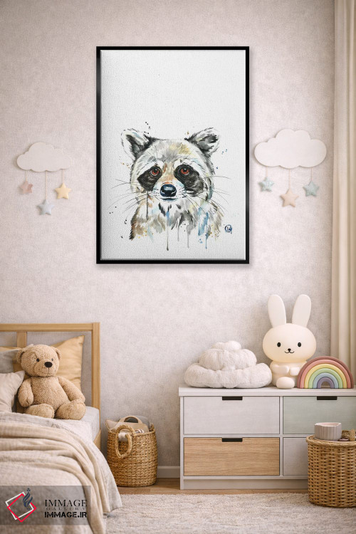 تابلو دکوراتیو راکون پیکابو اثر لیزا وایت هاوس - D5B