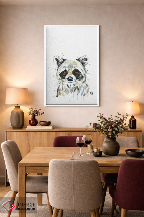 تابلو دکوراتیو راکون پیکابو اثر لیزا وایت هاوس - D6W