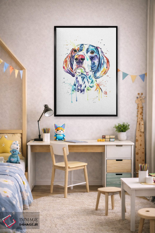 تابلو دکوراتیو سگ اشاره گر اثر لیزا وایت هاوس - D2B
