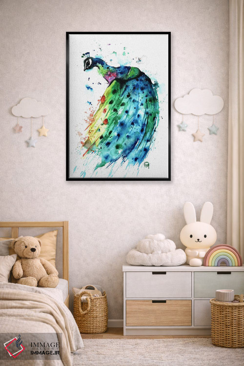 تابلو دکوراتیو طاووس مغرور اثر لیزا وایت هاوس - D5B