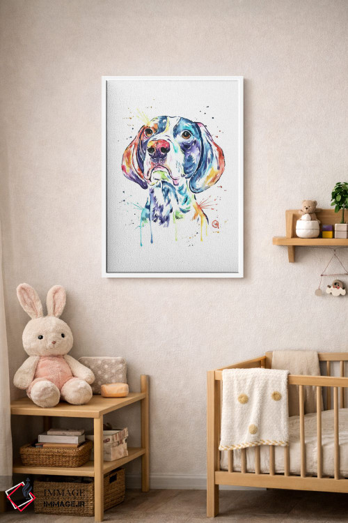 تابلو دکوراتیو سگ اشاره گر اثر لیزا وایت هاوس - D3W
