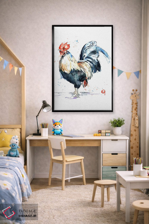 تابلو دکوراتیو خروس اثر لیزا وایت هاوس - D2B