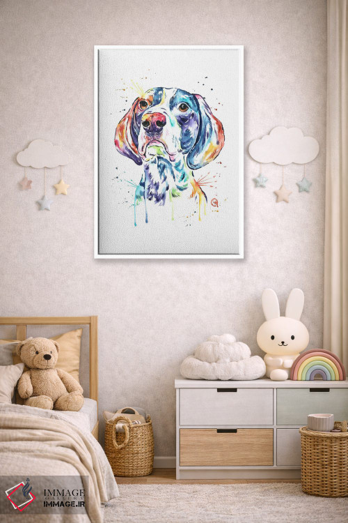 تابلو دکوراتیو سگ اشاره گر اثر لیزا وایت هاوس - D4W