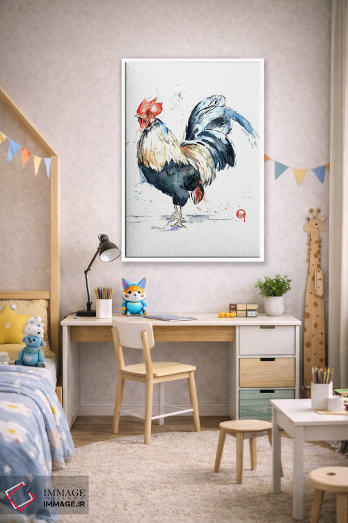 تابلو دکوراتیو خروس اثر لیزا وایت هاوس - D1W