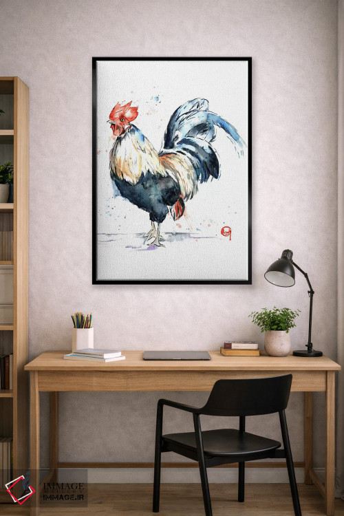 تابلو دکوراتیو خروس اثر لیزا وایت هاوس - D3B