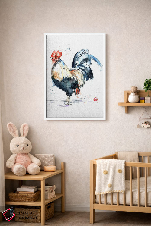 تابلو دکوراتیو خروس اثر لیزا وایت هاوس - D4W