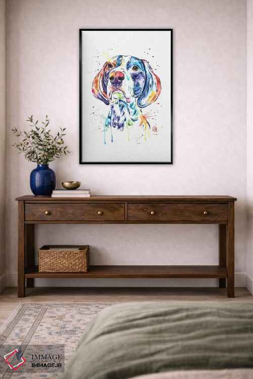 تابلو دکوراتیو سگ اشاره گر اثر لیزا وایت هاوس - D6B