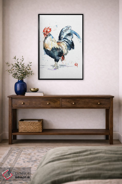 تابلو دکوراتیو خروس اثر لیزا وایت هاوس - D6B