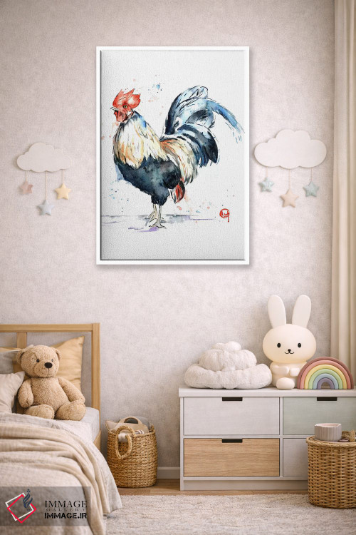 تابلو دکوراتیو خروس اثر لیزا وایت هاوس - D5W