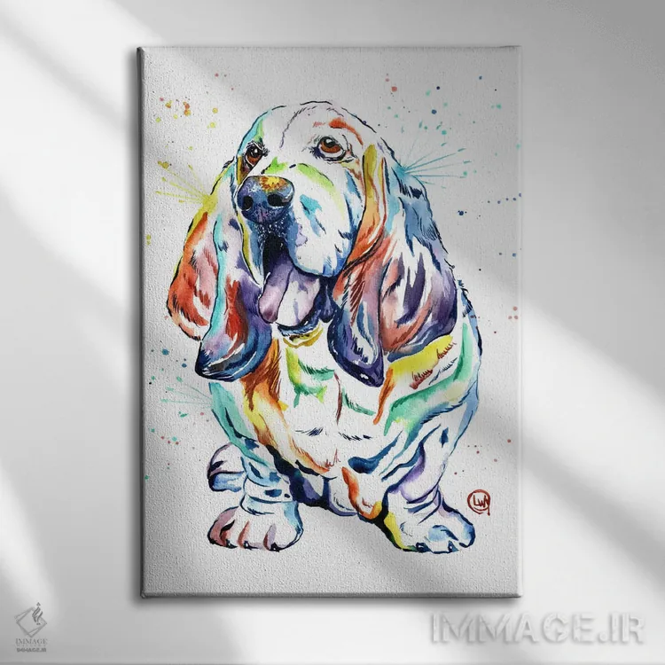 تابلو دکوراتیو باست هاند بیلی اثر لیزا وایت هاوس - نمای روبهرو روی دیوار