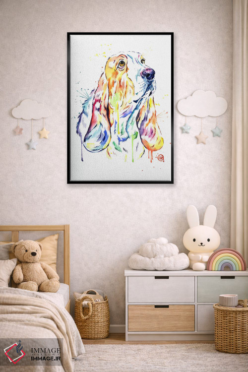 تابلو دکوراتیو سگ باست هاند اثر لیزا وایت هاوس - D6B