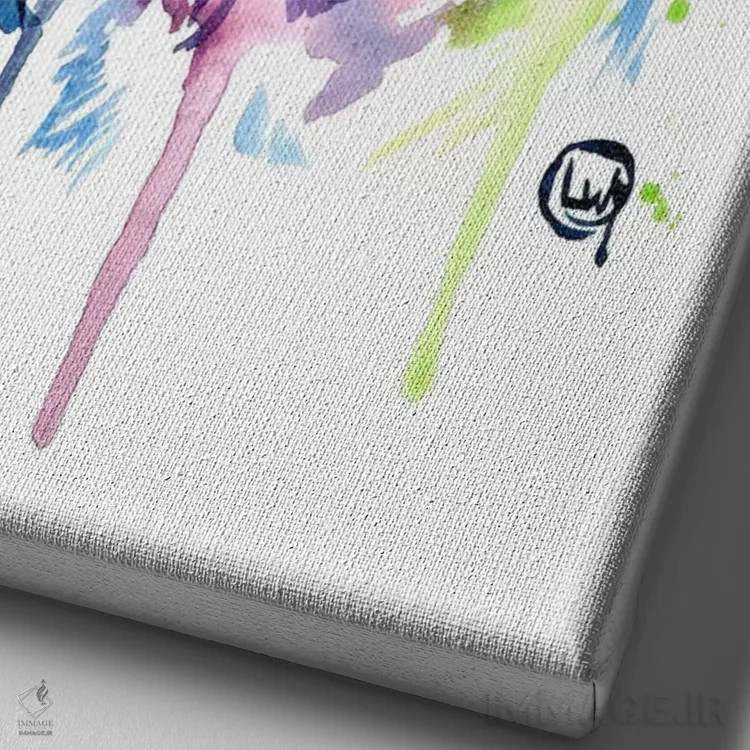 تابلو دکوراتیو بو اثر لیزا وایت هاوس - نمای نزدیک بافت بوم