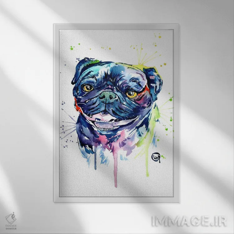 تابلو دکوراتیو بو اثر لیزا وایت هاوس - نمای قابدار سفید