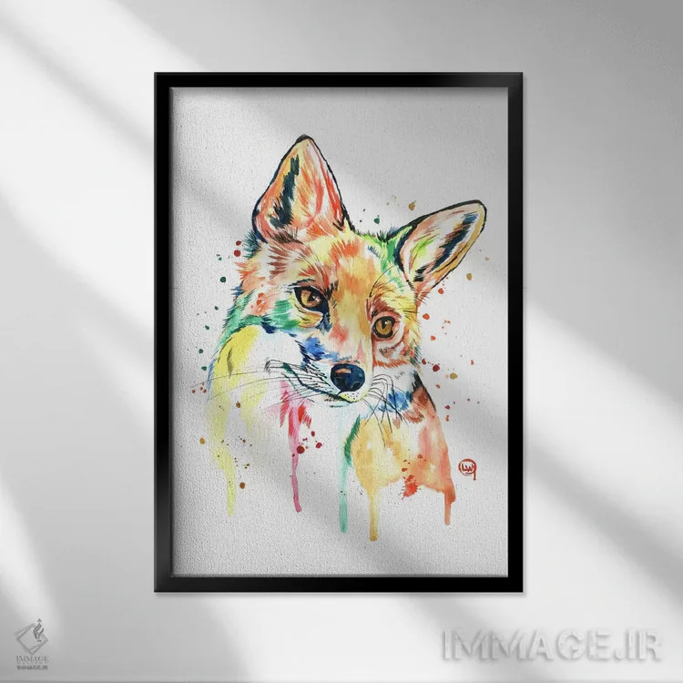 تابلو دکوراتیو فانتزی اثر لیزا وایت هاوس - نمای قابدار مشکی