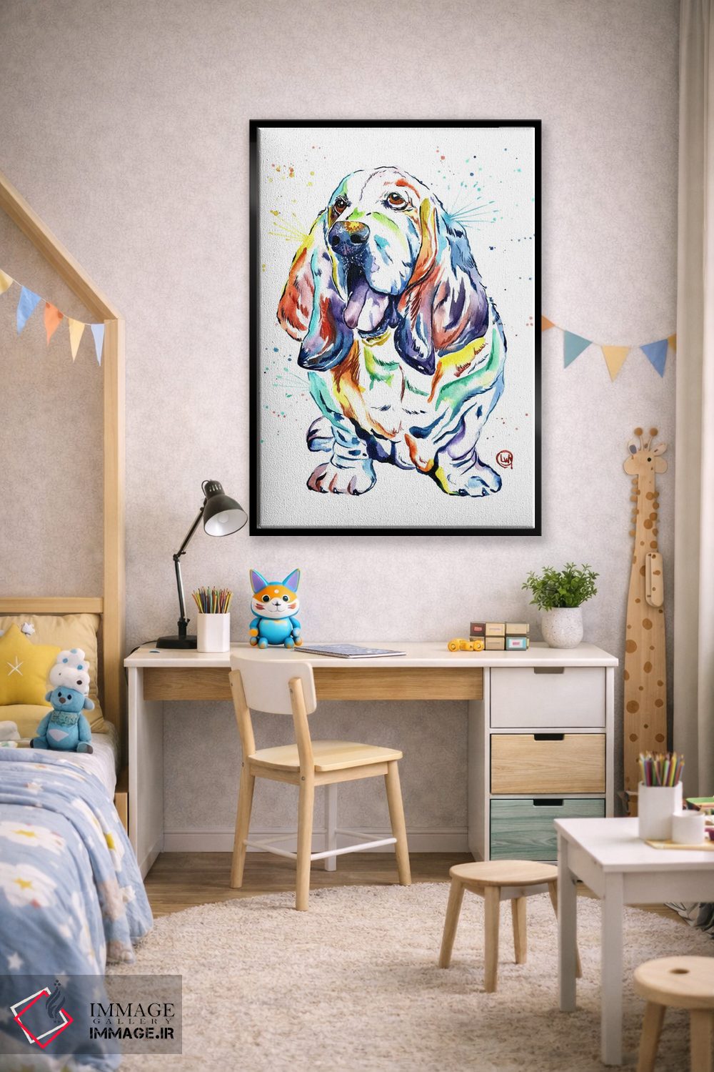 تابلو دکوراتیو باست هاند بیلی اثر لیزا وایت هاوس - D2B