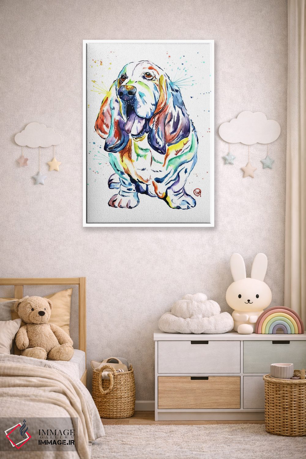 تابلو دکوراتیو باست هاند بیلی اثر لیزا وایت هاوس - D4W