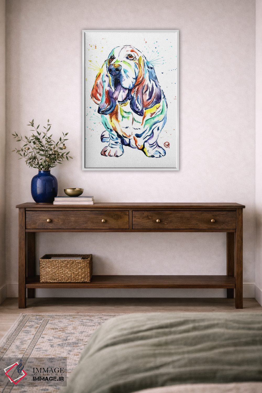 تابلو دکوراتیو باست هاند بیلی اثر لیزا وایت هاوس - D3W