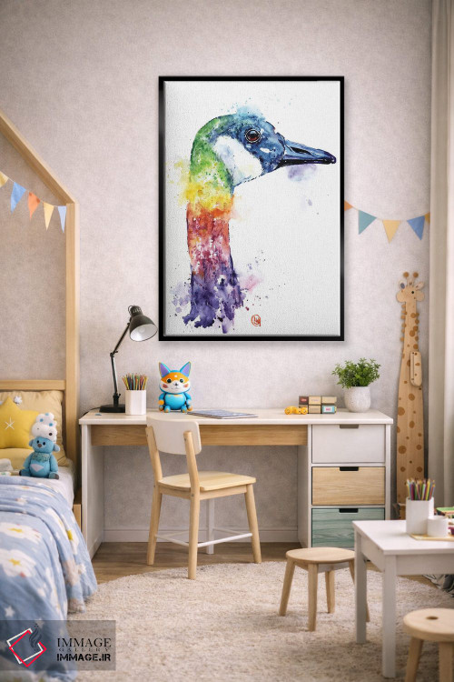 تابلو دکوراتیو غاز رنگارنگ کانادایی اثر لیزا وایت هاوس - D2B