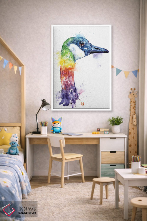 تابلو دکوراتیو غاز رنگارنگ کانادایی اثر لیزا وایت هاوس - D1W