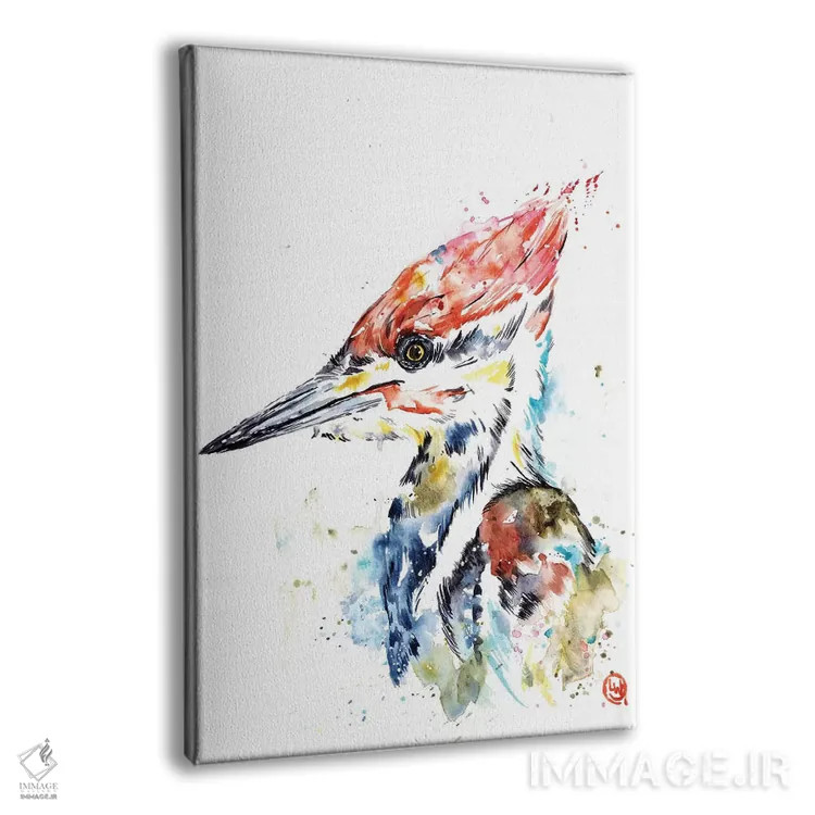 تابلو دکوراتیو دارکوب اثر لیزا وایت هاوس - نمای پرسپکتیو محصول