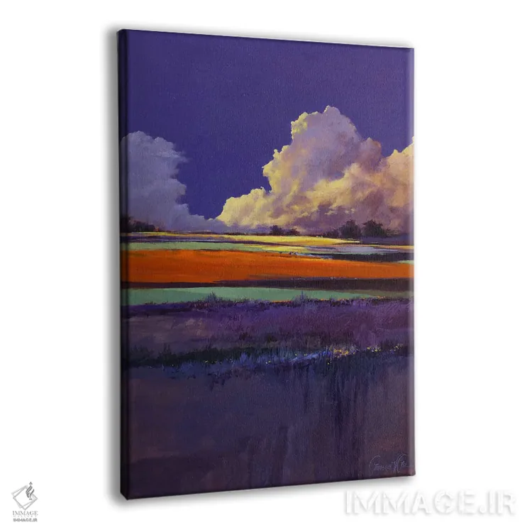 تابلو انتزاعی رنگ های دگرگون اثر لاورنس لی - نمای پرسپکتیو محصول