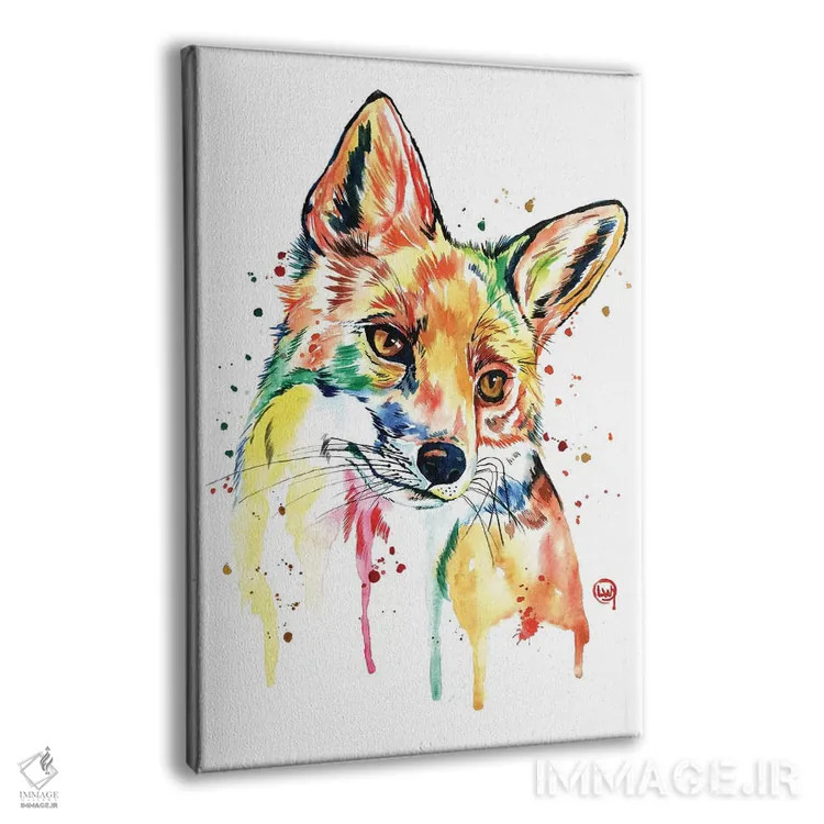 تابلو دکوراتیو روباه خیال انگیز اثر لیزا وایت هاوس - نمای پرسپکتیو محصول