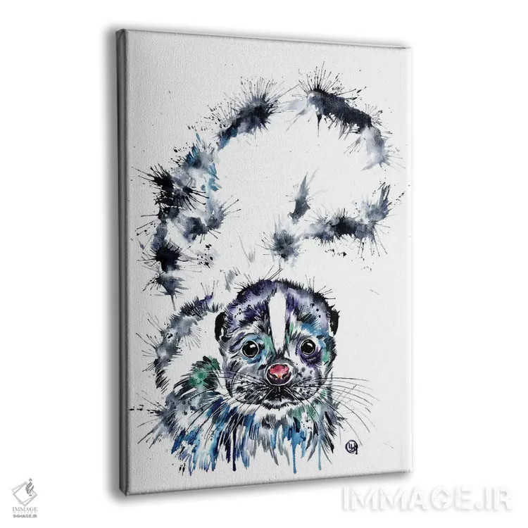 تابلو دکوراتیو توله اسکنک اثر لیزا وایت هاوس - نمای پرسپکتیو محصول