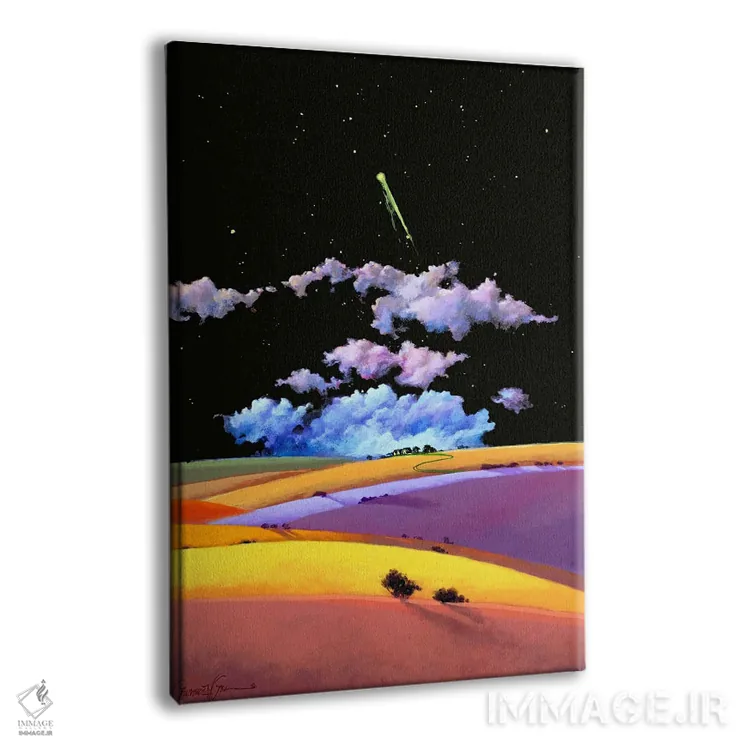 تابلو انتزاعی هملت و پیام آور اثر لاورنس لی - نمای پرسپکتیو محصول