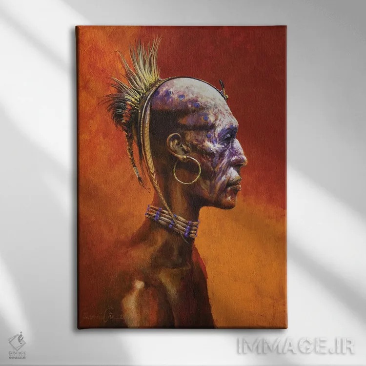 تابلو دکوراتیو شامان دنیای دوم اثر لاورنس لی - نمای روبهرو روی دیوار