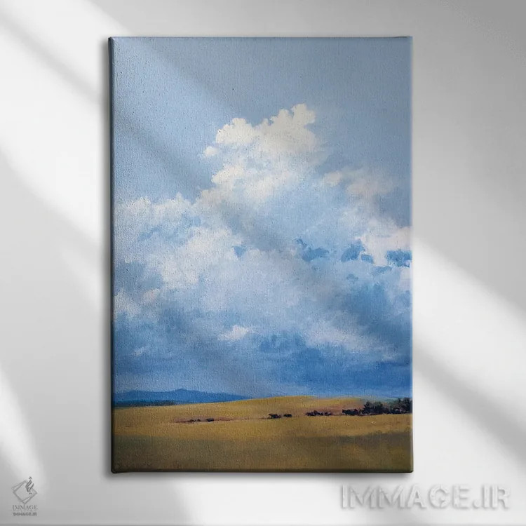 تابلو دکوراتیو چراگاه جدید اثر لاورنس لی - نمای روبهرو روی دیوار