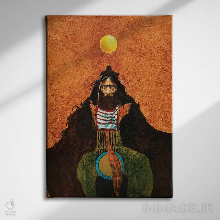 تابلو دکوراتیو کلاغ خورشیدی اثر لاورنس لی - نمای روبهرو روی دیوار