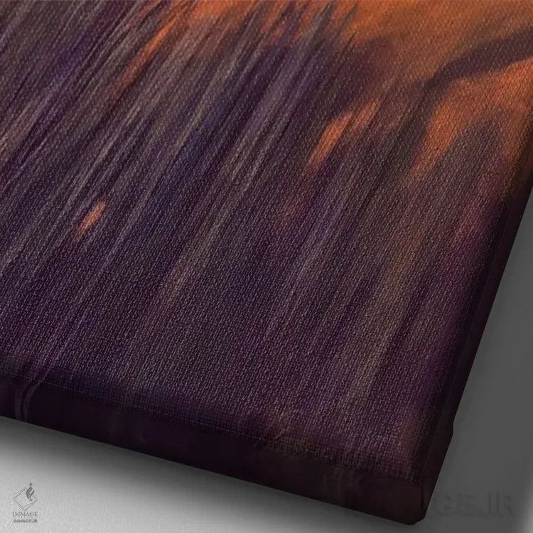 تابلو دکوراتیو جنوب کوه بزرگ آب نباتی اثر لاورنس لی - نمای نزدیک بافت بوم