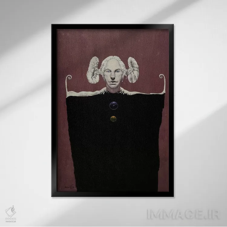 تابلو دکوراتیو دوشیزه سفید اثر لاورنس لی - نمای قابدار مشکی