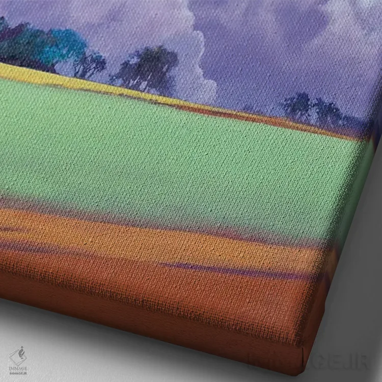 تابلو انتزاعی بارش ستاره ها اثر لاورنس لی - نمای نزدیک بافت بوم