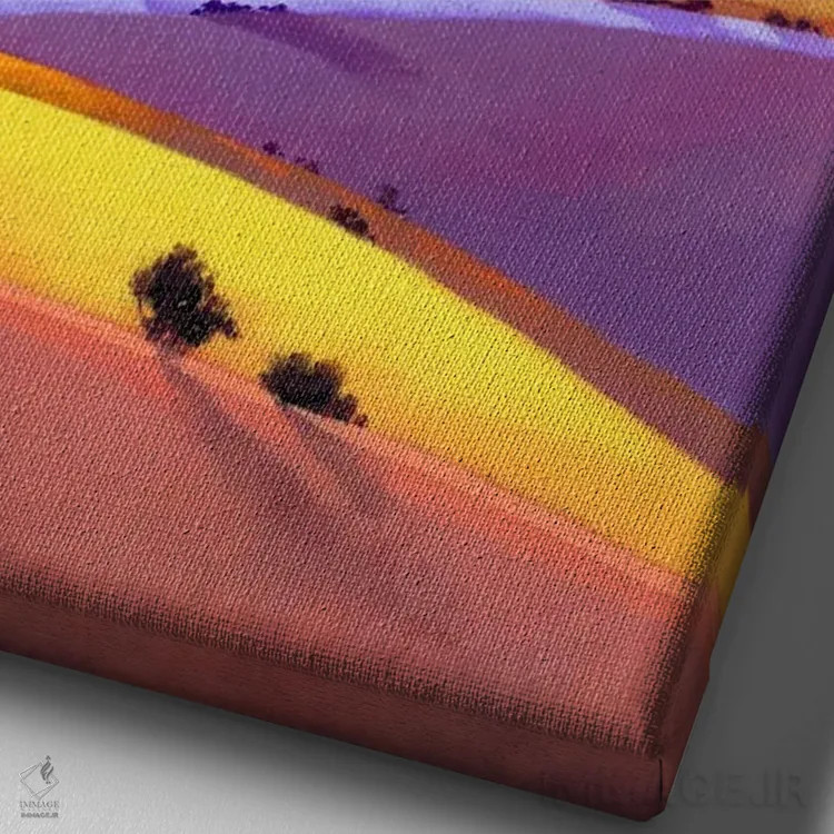 تابلو انتزاعی هملت و پیام آور اثر لاورنس لی - نمای نزدیک بافت بوم