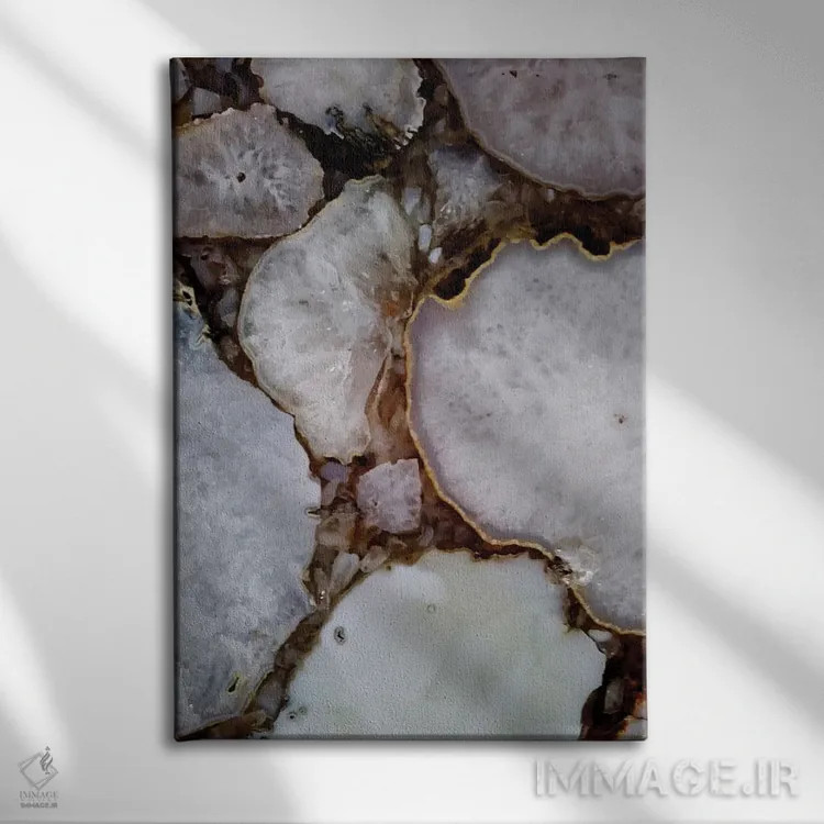 تابلو انتزاعی سنگ های ابدیت ۲ اثر شلند لوئیس - نمای روبهرو روی دیوار